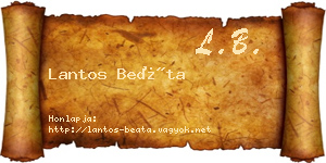 Lantos Beáta névjegykártya